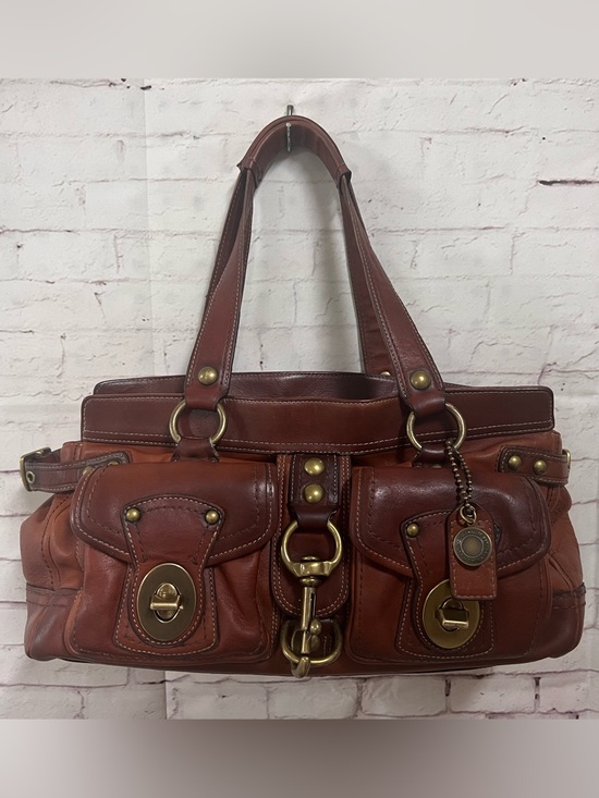 Coach Handbags - COACH Legacy 65th Anniversary Mandy Satchel Whiskey Cognac Leather Bag 11130